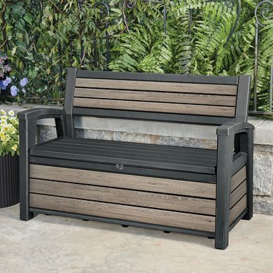 Лавка-ящик для саду 227 л Ashwood Deco Garden Keter