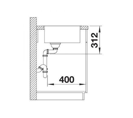Кухонна мийка, що вбудовується в стільницю Blanco SUBLINE 500-IF SteelFrame 524107, антрацит - граніт