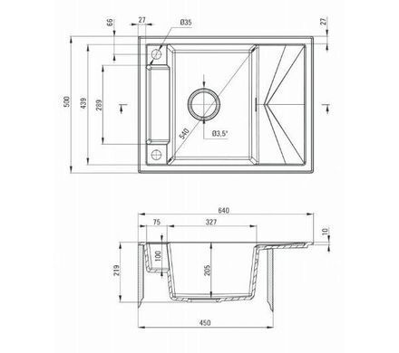 Кухонна мийка Deante Magnetic ZRM N11A чорний - граніт, вбудовується в стільницю, сушарка