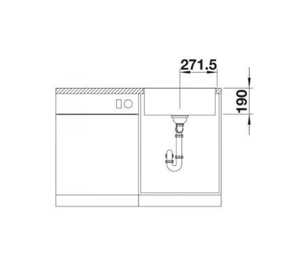 Кухонна мийка, що вбудовується в стільницю Blanco SUBLINE 500-IF SteelFrame 524107, антрацит - граніт