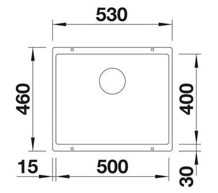 Кухонна мийка Blanco Subline 500-U 526340 - чорний