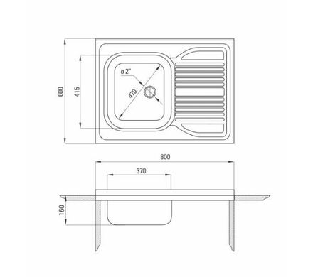 Кухонна мийка Deante Tango ZM6 311P сталь - накладна