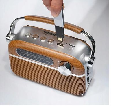 Радио портативное TIROSS TS461 с Bluetooth и аккумулятором 2000 мАч