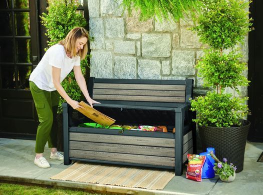 Лавка-ящик для саду 227 л Ashwood Deco Garden Keter