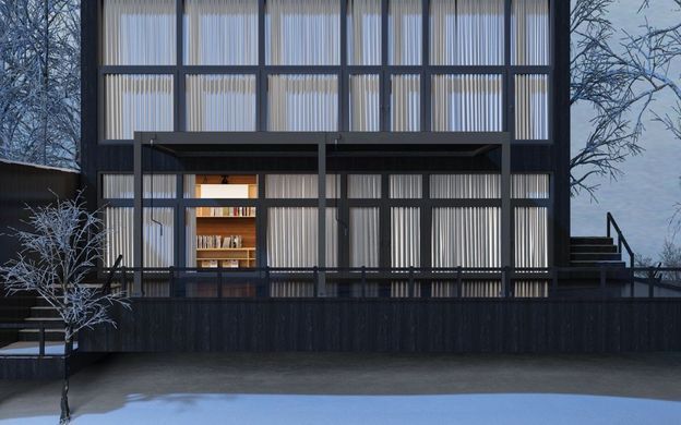 Садова пергола для тераси 3х6 Gutroof Elegance Wall Антрацит 005877