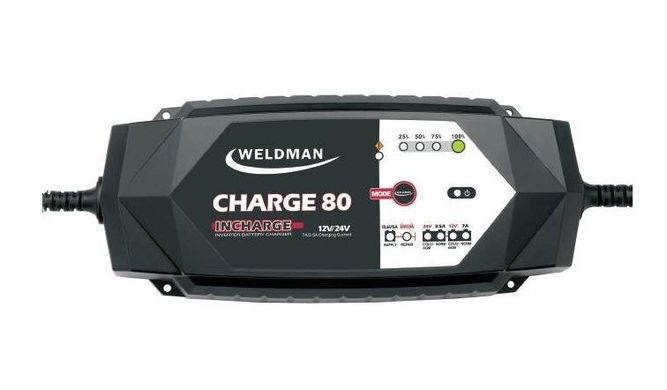 Зарядний пристрій WELDMAN CHARGE 80 12V/24V 230V 12/24V 7A 14-230Ah