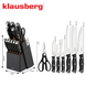 Набор ножей кухонных Klausberg KB-7985 13 элементов из нержавеющей стали со стойкой и точилкой