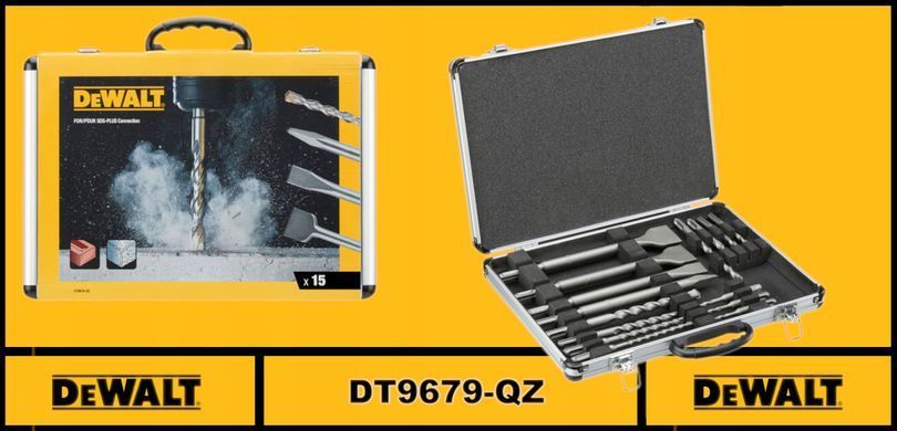 Набір свердел і зубил SDS Plus DeWALT 15 предметів&nbsp;DT9679-QZ