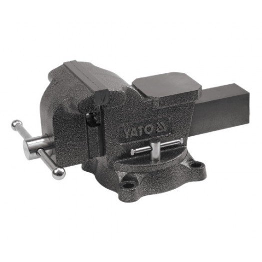 Слесарные тиски поворотные чугунные Yato YT-6502, губки 125 мм