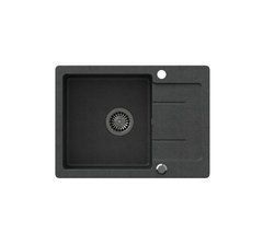Кухонна мийка Quadron HCQG6044CZK GEORGE 116 чорний - граніт,&nbsp;вбудовується в стільницю, сушарка