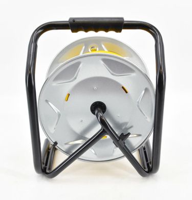 AWTOOLS подовжувач барабан металевий жовтий надпотужний 50 м 3x1. 5 мм 16A/3680W/IP44 неопрен