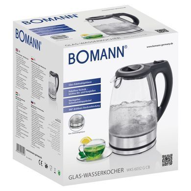 Электрочайник стеклянный 1.7 л Bomann WKS 6032