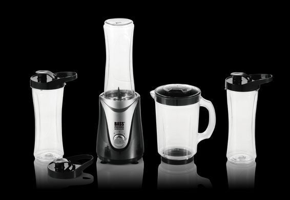 Фитнес блендер в комплекте с бутылками для воды 3 шт. Bass Polska BH 10220