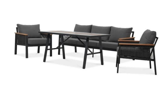 Комплект мебели для сада темно-серый Ascona Dinning Focus Garden