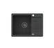 Кухонна мийка Quadron HCQG6044CZK GEORGE 116 чорний - граніт,&nbsp;вбудовується в стільницю, сушарка
