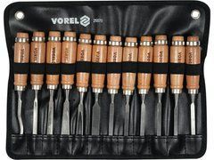 Стамески по дереву Vorel набор 12шт.