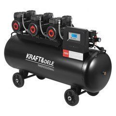 Компресор безмасляний 200L 3x2200W + сепаратор і манометр з гліцерином KD4084
