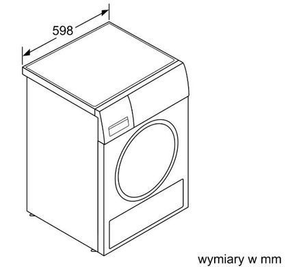 Сушильна машина Siemens WT45HVEEPL iQ300 - 61,3 см - тепловий насос - 8 кг