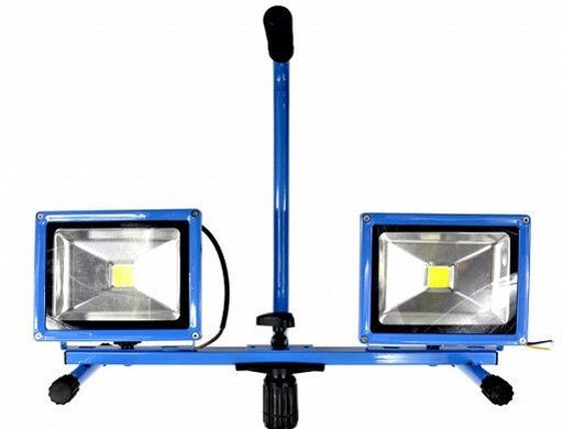 Світлодіодна галогенна лампа 30W синє холодне світло з регульованою підставкою