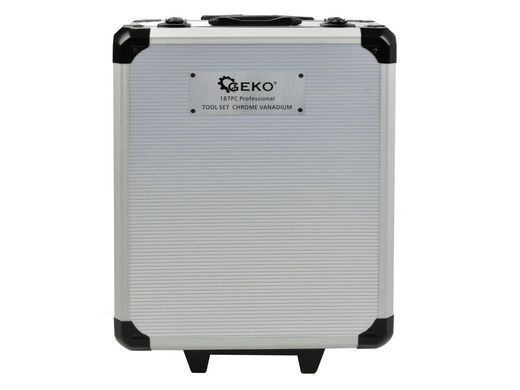 Чемодан для инструментов 187 предметов (ключи с храповым механизмом) Geko G10856