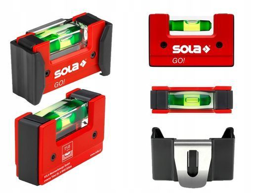Рівень будівельний магнітний з кліпсою Sola Go!