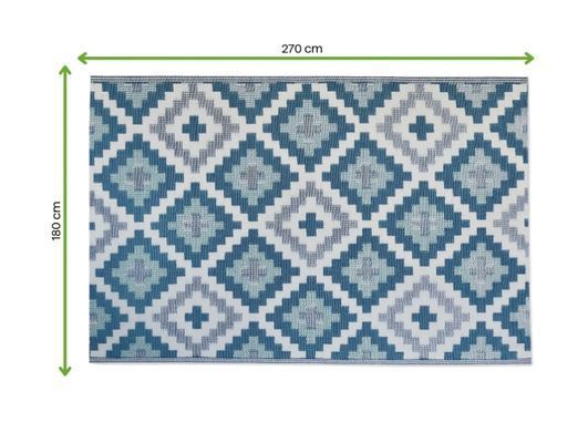 Ковер для балкона и террасы Wires Blue 180х270 см полипропиленовый синий MOODME