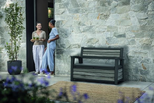 Садовая скамья-ящик 227 л Storm Grey Deco Garden Keter