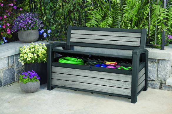 Садовая скамья-ящик 227 л Storm Grey Deco Garden Keter