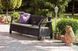 Диван вуличний для тераси із пластику коричневий Corfu Love Seat Max