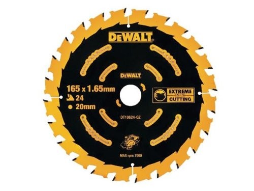 Пильный диск DEWALT 165x20 мм, 24 зуба для погружной пилы