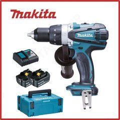 MAKITA ДРЕЛЬ-ШУРУПОВЕРТ 18В 91/58Nm 2 x 5,0 Ач LI-ION ЧЕМОДАН DDF458RTJ
