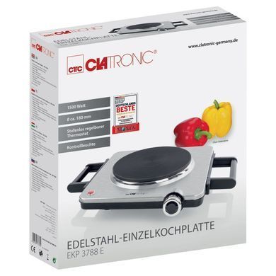 Электроплита портативная одноконфорочная 1500 Вт Clatronic EKP 3788 E