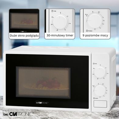 Мікрохвильова піч 20 л 700 Вт Clatronic MWG 792 біла