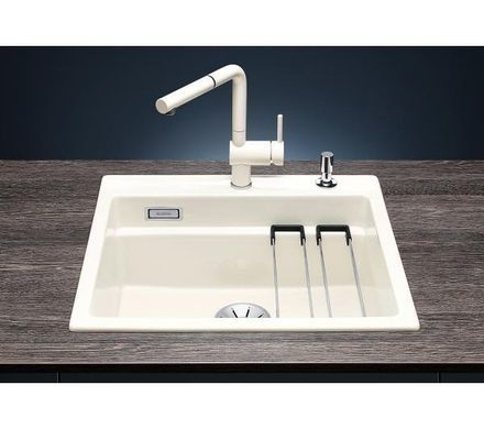 Кухонна мийка вбудована в стільницю Blanco ETAGON 6 WHITE базальт - гранит