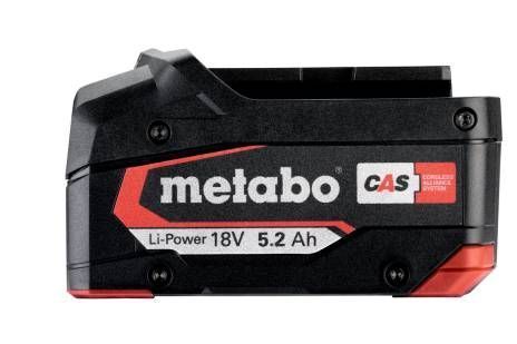 Акумулятор універсальний 18 В 5.2 Ач Li-Power з індикатором заряду Metabo