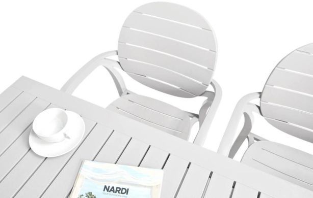 Набір стіл і стільці для дачі білий Palma/Cube Nardi