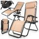 Шезлонг для загорания Maltec Sunwaal Paradise бежевое до 150 кг