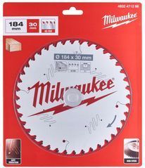 Milwaukee Пила дискова 184x30x2,1x40z для дерева - швидке різання CSB P W