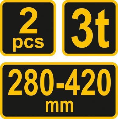 VOREL ПІДСТАВКИ АВТОМОБІЛЬНІ 2 ШТ 3Т 280 - 420mm 80308