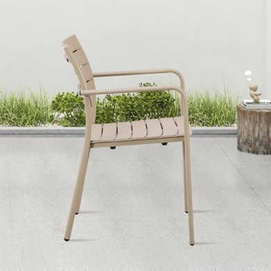 Крісло для тераси&nbsp;та саду MILO Beige 150 кг&nbsp;Bj&oslash;rkka