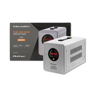 ИБП Qoltec Pure Sine Wave 500VA/350W Постоянная фаза 50716