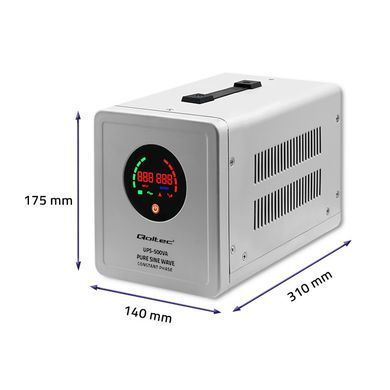 ИБП Qoltec Pure Sine Wave 500VA/350W Постоянная фаза 50716