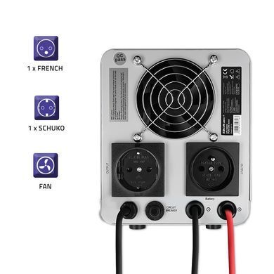 ИБП Qoltec Pure Sine Wave 500VA/350W Постоянная фаза 50716