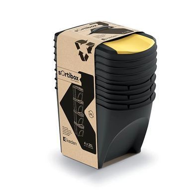 Набор контейнеров для сортировки мусора Keden 25 л 4 шт Sortibox IKWB25S4-S411