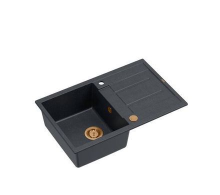 Кухонная мойка Quadron HB8203U8-C1_P2O Morgan 111 Black Diamond - гранит, встраиваемая в столешницу, суш