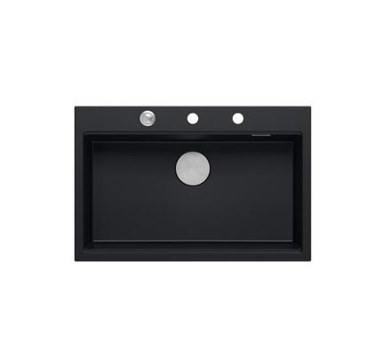 Кухонна мийка&nbsp;Quadron HQM7650U7_BS Marc Workstation чорний матовий/сталь