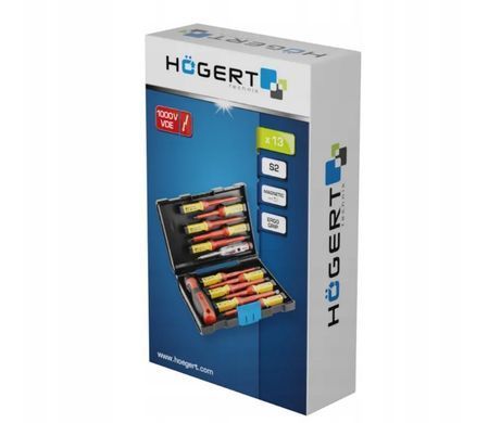 Набір діелектричних викруток Hoegert 1000V S2 13 шт