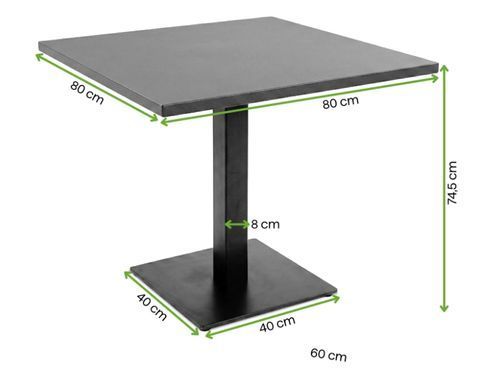 Садовый стол алюминиевый RIVIO GRANO 80x80 см для террасы и сада Bj&oslash;rkka