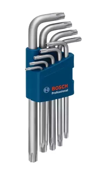 Набор ключей Torx Bosch 9 шт. TX10–TX50, сталь S2, в кейсе