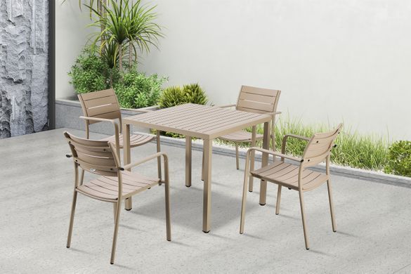 Крісло для тераси&nbsp;та саду MILO Beige 150 кг&nbsp;Bj&oslash;rkka